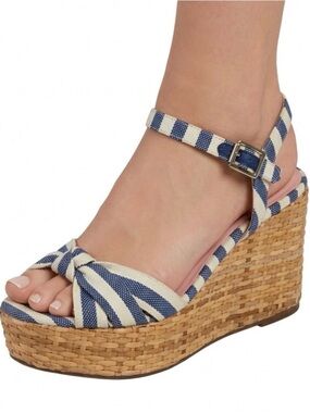 Kate Spade New York Tilly Stripe Wedge Patio Platform Sandals US Women’s 7